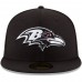 Men's Baltimore Ravens New Era Black B-Dub 59FIFTY Fitted Hat 2513432